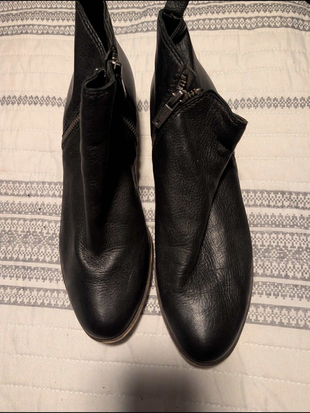 Lucky Brand Black Leather Ankle Boots